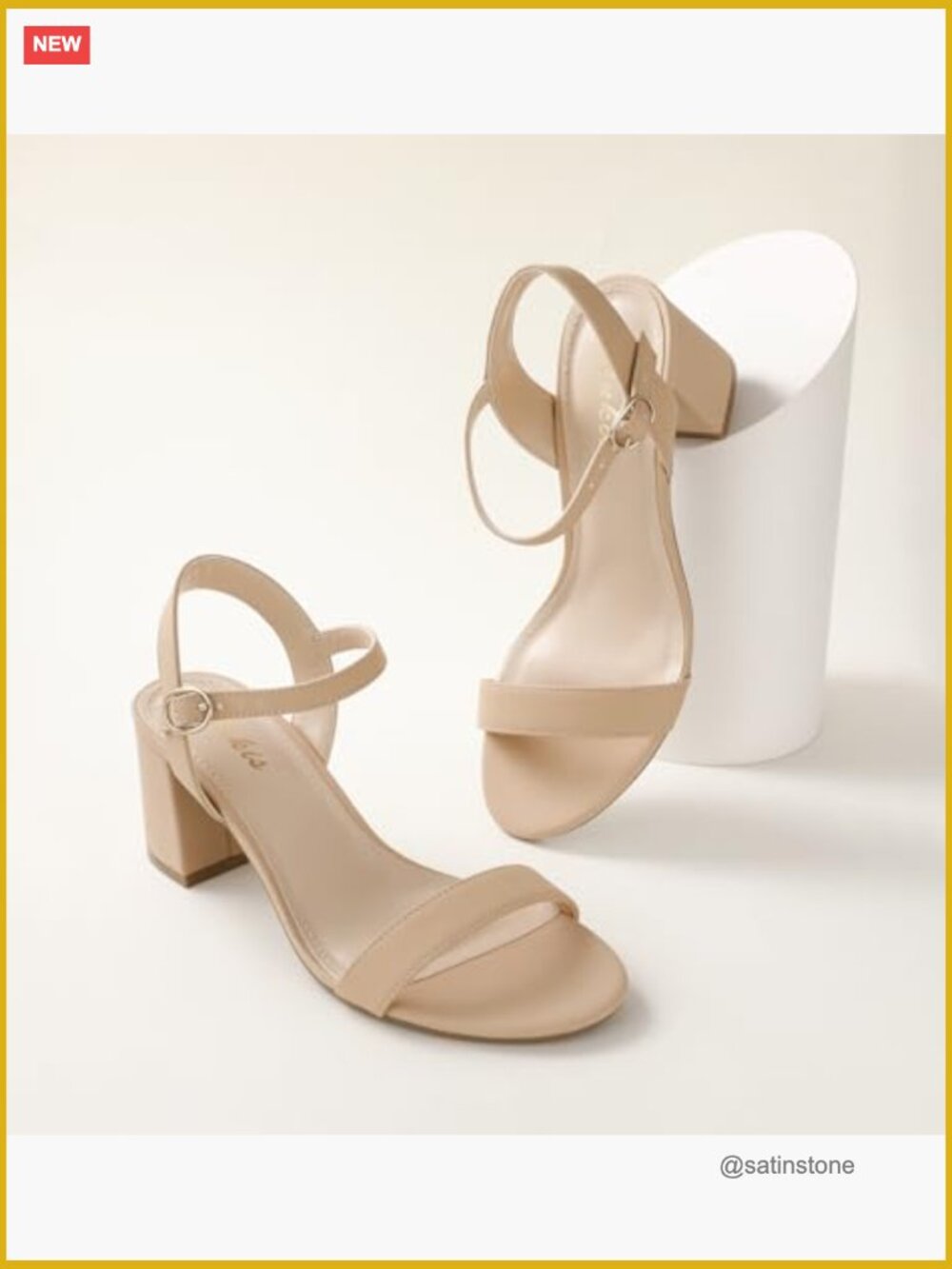 Leather Heeled Sandals with Ankle Strap, 2.5 Inch Block Heel - Picture 4 of 7